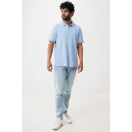   Tricou polo, Unisex, 2502E10537, iqoniq, Bumbac, Albastru sky, XXL