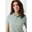 Tricou polo unisex, 2509E17259, iqoniq, 65x43x0.5 cm, Bumbac, Verde ice, XXS