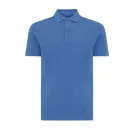 Tricou cu maneca scurta, Polo, Casual, Unisex, iqoniq, 2410E19644, Bumbac, Albastru heather, M