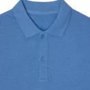 Tricou cu maneca scurta, Polo, Casual, Unisex, iqoniq, 2410E19646, Bumbac, Albastru heather, XL