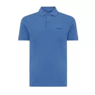  Tricou cu maneca scurta, Polo, Casual, Unisex, iqoniq, 2410E19646, Bumbac, Albastru heather, XL