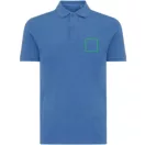 Tricou polo unisex, 2509E17256, iqoniq, 65x43x0.5 cm, Bumbac, Albastru heather, XXS