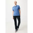 Tricou polo unisex, 2509E17256, iqoniq, 65x43x0.5 cm, Bumbac, Albastru heather, XXS