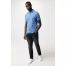Tricou polo unisex, 2509E17256, iqoniq, 65x43x0.5 cm, Bumbac, Albastru heather, XXS