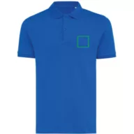   Tricou polo, Unisex, 2502E10531, iqoniq, Bumbac, Albastru royal, XXS