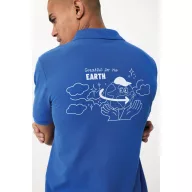   Tricou polo, Unisex, 2502E10531, iqoniq, Bumbac, Albastru royal, XXS