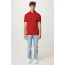 Tricou polo unisex, 2509E17260, iqoniq, 65x43x0.5 cm, Bumbac, Rosu, XXS