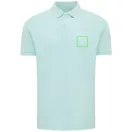 Tricou polo, Unisex, 2502E10514, iqoniq, Bumbac, Albastru mint, L