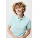 Tricou polo, Unisex, 2502E10514, iqoniq, Bumbac, Albastru mint, L