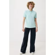   Tricou polo, Unisex, 2502E10516, iqoniq, Bumbac, Albastru mint, S