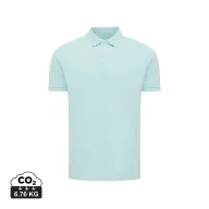   Tricou polo, Unisex, 2502E10518, iqoniq, Bumbac, Albastru mint, XS