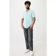   Tricou polo, Unisex, 2502E10518, iqoniq, Bumbac, Albastru mint, XS