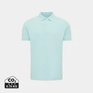   Tricou polo, Unisex, 2502E10519, iqoniq, Bumbac, Albastru mint, XXL