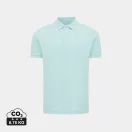 Tricou polo, Unisex, 2502E10520, iqoniq, Bumbac, Albastru mint, XXS