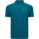 Tricou polo cu maneca scurta, iqoniq, 2610E17201, Unisex, Bumbac, Albastru Dark Teal, L