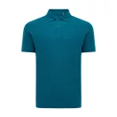 Tricou polo cu maneca scurta, iqoniq, 2610E17208, Unisex, Bumbac, Albastru Dark Teal, 3XL
