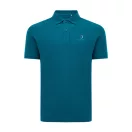Tricou polo cu maneca scurta, iqoniq, 2610E17208, Unisex, Bumbac, Albastru Dark Teal, 3XL