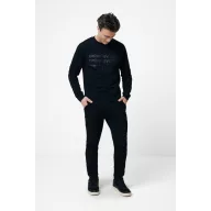   Bluza la baza gatului, Unisex, iqoniq, 2401E13480, Bumbac, Negru, 5XL