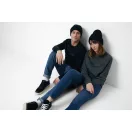Bluza la baza gatului, Unisex, iqoniq, 2401E13480, Bumbac, Negru, 5XL