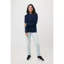 Bluza la baza gatului, Unisex, iqoniq, 2401E13481, Bumbac, Albastru navy, 4XL