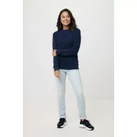   Bluza la baza gatului, Unisex, iqoniq, 2401E13481, Bumbac, Albastru navy, 4XL