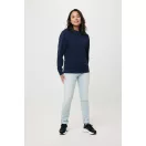 Bluza la baza gatului, Unisex, iqoniq, 2401E13481, Bumbac, Albastru navy, 4XL