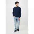 Bluza la baza gatului, Unisex, iqoniq, 2401E13481, Bumbac, Albastru navy, 4XL
