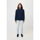 Bluza la baza gatului, Unisex, iqoniq, 2401E13481, Bumbac, Albastru navy, 4XL