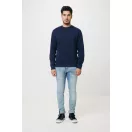 Bluza la baza gatului, Unisex, iqoniq, 2401E13481, Bumbac, Albastru navy, 4XL
