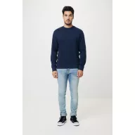   Bluza la baza gatului, Unisex, iqoniq, 2401E13481, Bumbac, Albastru navy, 4XL