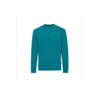   Bluza la baza gatului, 42FEB233396, Iqoniq Zion, Bumbac, Unisex, Albastru Verdigris, XXL