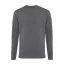 Bluza cu maneca lunga, la baza gatului, Casual, Unisex, iqoniq, 2410E21399, Bumbac, Gri anthracite, XXS