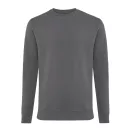 Bluza cu maneca lunga, la baza gatului, Casual, Unisex, iqoniq, 2410E21399, Bumbac, Gri anthracite, XXS