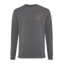 Bluza cu maneca lunga, la baza gatului, Casual, Unisex, iqoniq, 2410E21399, Bumbac, Gri anthracite, XXS