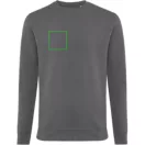 Bluza cu maneca lunga, la baza gatului, Casual, Unisex, iqoniq, 2410E21399, Bumbac, Gri anthracite, XXS