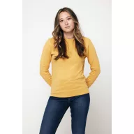   Bluza unisex, 2509E17262, iqoniq, 65.5x43.5x1 cm, Bumbac, Galben ochre, XXS