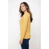   Bluza unisex, 2509E17262, iqoniq, 65.5x43.5x1 cm, Bumbac, Galben ochre, XXS