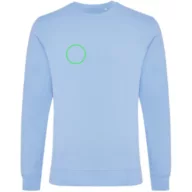   Bluza unisex, 2509E17265, iqoniq, 65.5x43.5x1 cm, Bumbac, Albastru sky, XXS