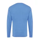 Bluza unisex, 2509E17067, iqoniq, 65.5x43.5x1 cm, Bumbac, Albastru heather, XXS