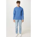 Bluza unisex, 2509E17067, iqoniq, 65.5x43.5x1 cm, Bumbac, Albastru heather, XXS