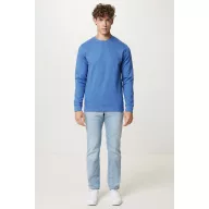   Bluza unisex, 2509E17067, iqoniq, 65.5x43.5x1 cm, Bumbac, Albastru heather, XXS