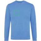 Bluza unisex, 2509E17067, iqoniq, 65.5x43.5x1 cm, Bumbac, Albastru heather, XXS
