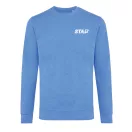 Bluza unisex, 2509E17067, iqoniq, 65.5x43.5x1 cm, Bumbac, Albastru heather, XXS