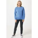 Bluza unisex, 2509E17067, iqoniq, 65.5x43.5x1 cm, Bumbac, Albastru heather, XXS