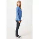 Bluza unisex, 2509E17067, iqoniq, 65.5x43.5x1 cm, Bumbac, Albastru heather, XXS