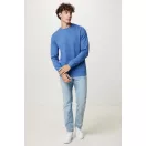 Bluza unisex, 2509E17067, iqoniq, 65.5x43.5x1 cm, Bumbac, Albastru heather, XXS