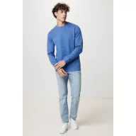   Bluza unisex, 2509E17067, iqoniq, 65.5x43.5x1 cm, Bumbac, Albastru heather, XXS