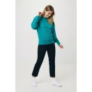 Bluza la baza gatului, 42FEB233196, Iqoniq Kruger, Bumbac, Unisex, Albastru Verdigris, XXL
