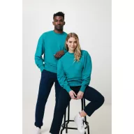   Bluza la baza gatului, 42FEB233198, Iqoniq Kruger, Bumbac, Unisex, Albastru Verdigris, 3XL