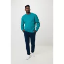 Bluza la baza gatului, 42FEB233198, Iqoniq Kruger, Bumbac, Unisex, Albastru Verdigris, 3XL
